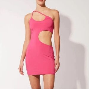 NWT Solid & Striped Brooklyn Dress Hibiscus Pink Stretchy Cutout Size XS